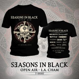 Festivalshirt 30 Jahre Seasons in Black  100 % Bau...